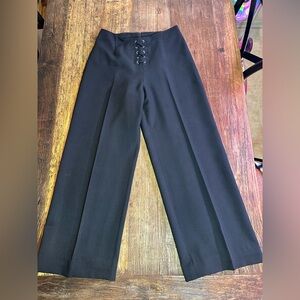 XOXO Black Wide-Leg Lace-Up Front Pants vintage y2k